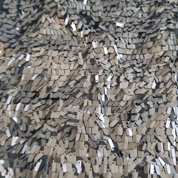 Arden B. Black Shimmering Sequin Metallic Dress - Picture 6 of 8